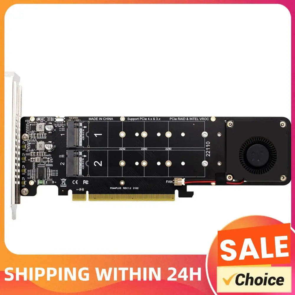 PCIeX16 To M.2 NVMe SSD Adapter Card 4x32Gbps 4 NVME M2 NVME Extended Card Adapter Board Support M.2 SSD 2280/60/42/30
PCIeX16 To M.2 NVMe SSD Adapter Card 4x32Gbps 4 NVME M2 NVME Extended Card Adapter Board Support M.2 SSD 2280/60/42/30
