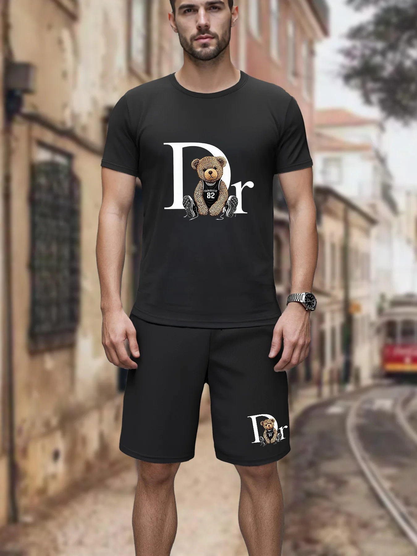 Summer Suit Men's Short Set Outfit T-shirts + Shorts Two-Piece High quality Quick-Dry Fashion Loose Oversize Clothes Men Sets
Summer Suit Men's Short Set Outfit T-shirts + Shorts Two-Piece High quality Quick-Dry Fashion Loose Oversize Clothes Men Sets