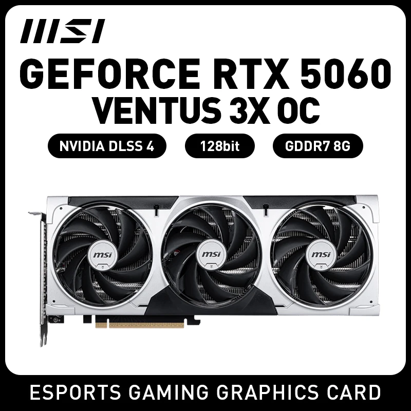 Игровая видеокарта MSI RTX5060 8G VENTUS 3X OC 5060 rtx 5060 8 ГБ 128 бит GDDR7 для настольных ПК
Игровая видеокарта MSI RTX5060 8G VENTUS 3X OC 5060 rtx 5060 8 ГБ 128 бит GDDR7 для настольных ПК