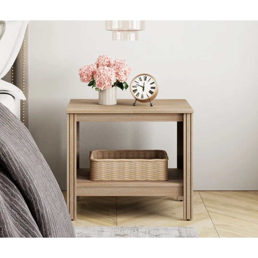 Indoor Storage Wood Rectangle End Table Oak
Indoor Storage Wood Rectangle End Table Oak