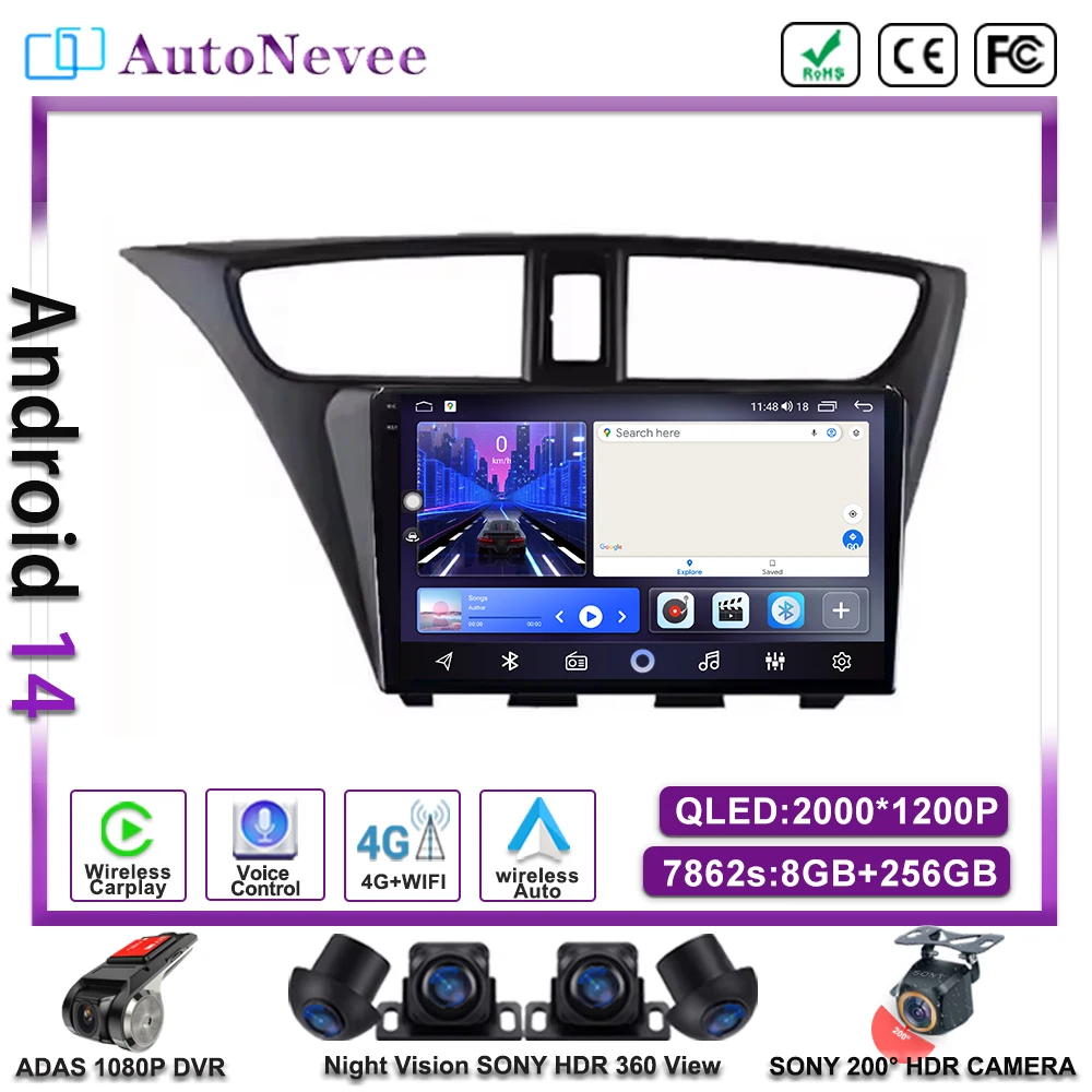 Автомобильное радио Android 14 для Honda CIVIC Hatchback 2012-2017 стерео DVD-навигация GPS мультимедийный видеоплеер DVD головное устройство
Автомобильное радио Android 14 для Honda CIVIC Hatchback 2012-2017 стерео DVD-навигация GPS мультимедийный видеоплеер DVD головное устройство