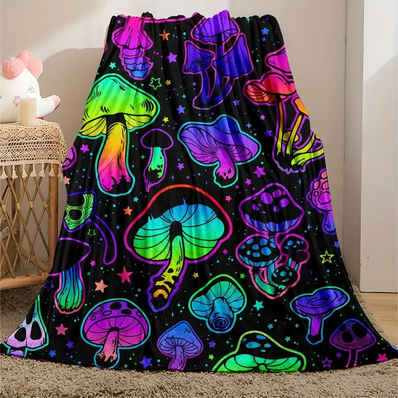 Неоновое одеяло Dream Colorful Mushroom, подходит для всех сезонов одеяла для украшения дома, офисного сна и кемпинга.
Неоновое одеяло Dream Colorful Mushroom, подходит для всех сезонов одеяла для украшения дома, офисного сна и кемпинга.