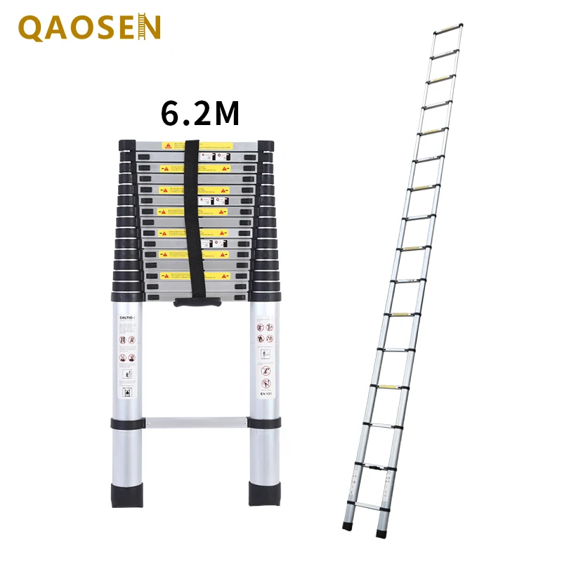 New 6.2M Single Telescopic Ladder Aluminum Carton Silver Industrial Outdoor Ningbo Foldable Ladder Aluminum Spare Parts 16 Steps
New 6.2M Single Telescopic Ladder Aluminum Carton Silver Industrial Outdoor Ningbo Foldable Ladder Aluminum Spare Parts 16 Steps