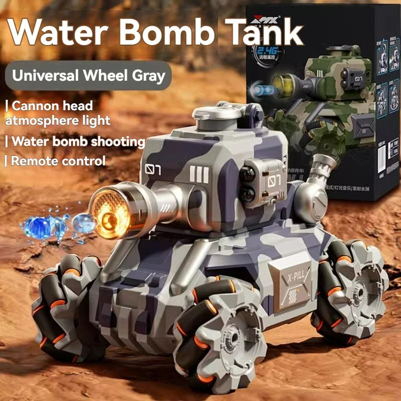 2.4G Tracked Simulation Remote Control Tank Water Bomb Remote Control Vehicle War Armored Vehicle Model Children Toy Boys Gifts
2.4G Tracked Simulation Remote Control Tank Water Bomb Remote Control Vehicle War Armored Vehicle Model Children Toy Boys Gifts