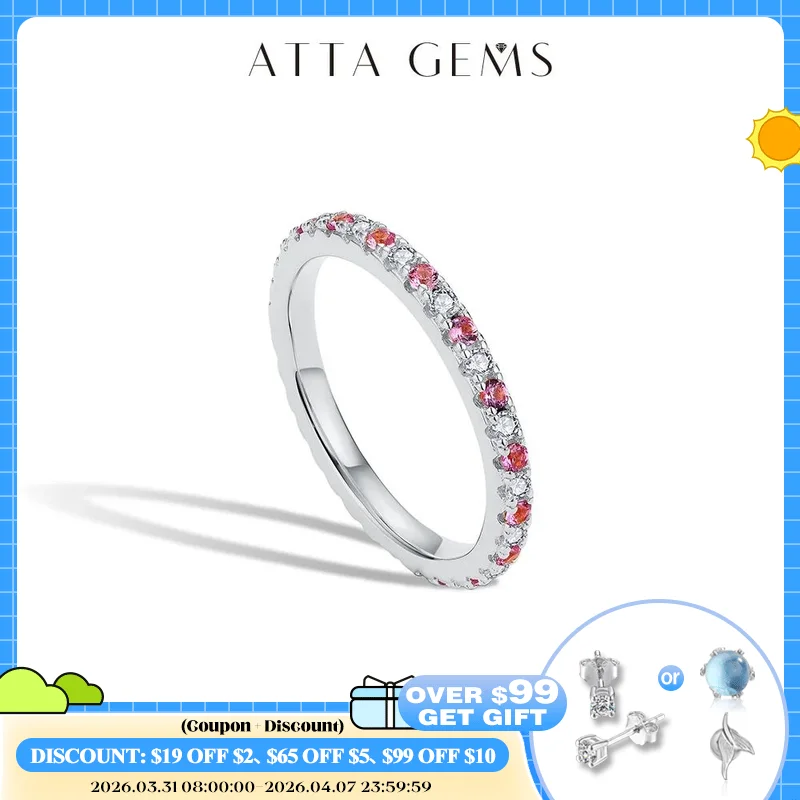ATTAGEMS 2023 Round Moissanite Ring Real S925 Silver Stackable Rings for Women Pink and Blue Saphire Wedding Band Fine Jewelry
ATTAGEMS 2023 Round Moissanite Ring Real S925 Silver Stackable Rings for Women Pink and Blue Saphire Wedding Band Fine Jewelry