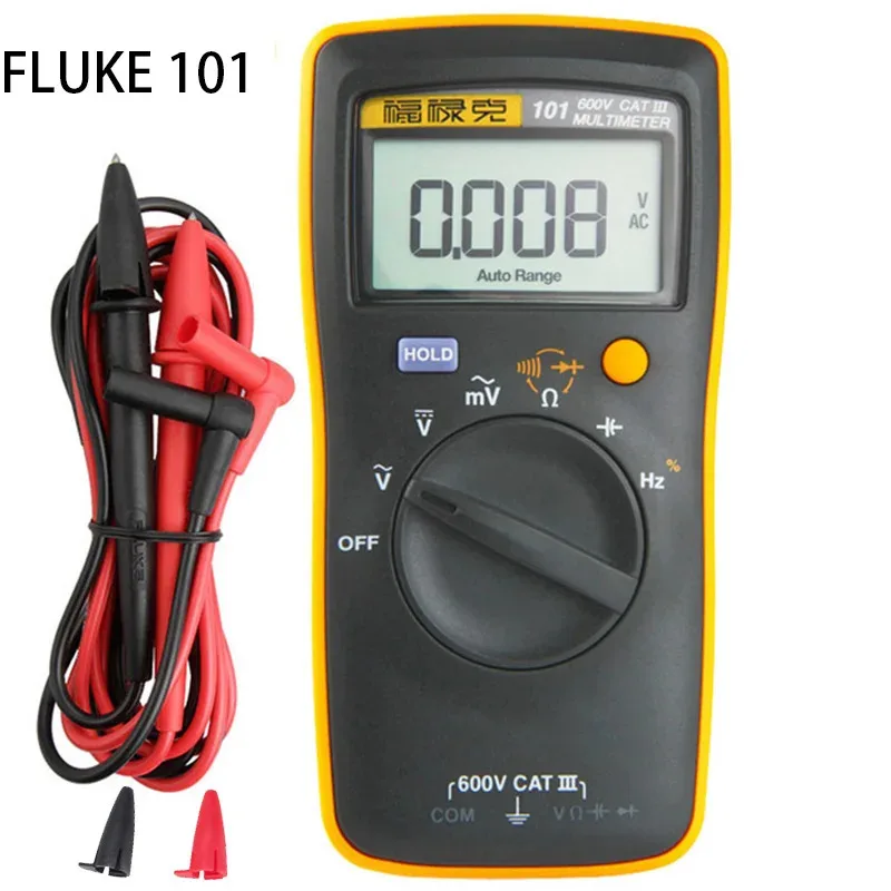 Fluke 101 Digital Multimeter 6000 count Professional Digital Multi Meter Voltmeter Auto Range Electrical Tester Polymeter
Fluke 101 Digital Multimeter 6000 count Professional Digital Multi Meter Voltmeter Auto Range Electrical Tester Polymeter