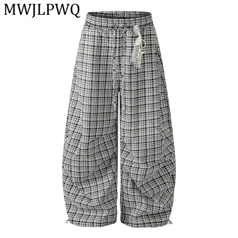 MWJLPWQ American-Style Rhinestone-Embellished Plaid Casual Pants Women Spring Autumn Relaxed Loose Drapey Wide-Leg Pants 16989
MWJLPWQ American-Style Rhinestone-Embellished Plaid Casual Pants Women Spring Autumn Relaxed Loose Drapey Wide-Leg Pants 16989