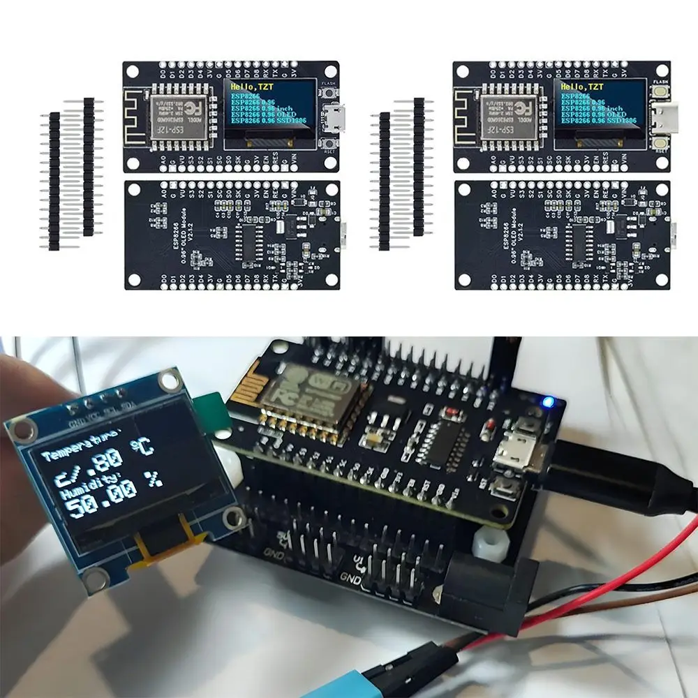 НОВАЯ 0,96-дюймовая плата ESP8266 CH340, OLED-дисплей OLED, модуль дисплея NodeMCU, электроника «сделай сам»
НОВАЯ 0,96-дюймовая плата ESP8266 CH340, OLED-дисплей OLED, модуль дисплея NodeMCU, электроника «сделай сам»