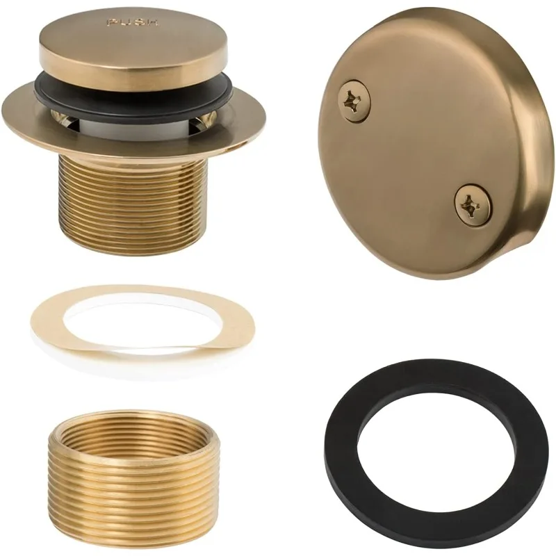 Champagne Copper Toe Bathtub Drain Plug Set - No need grouting installation,1-1/2-5/8Thread Converter,Heavy Duty Brass
Champagne Copper Toe Bathtub Drain Plug Set - No need grouting installation,1-1/2-5/8Thread Converter,Heavy Duty Brass