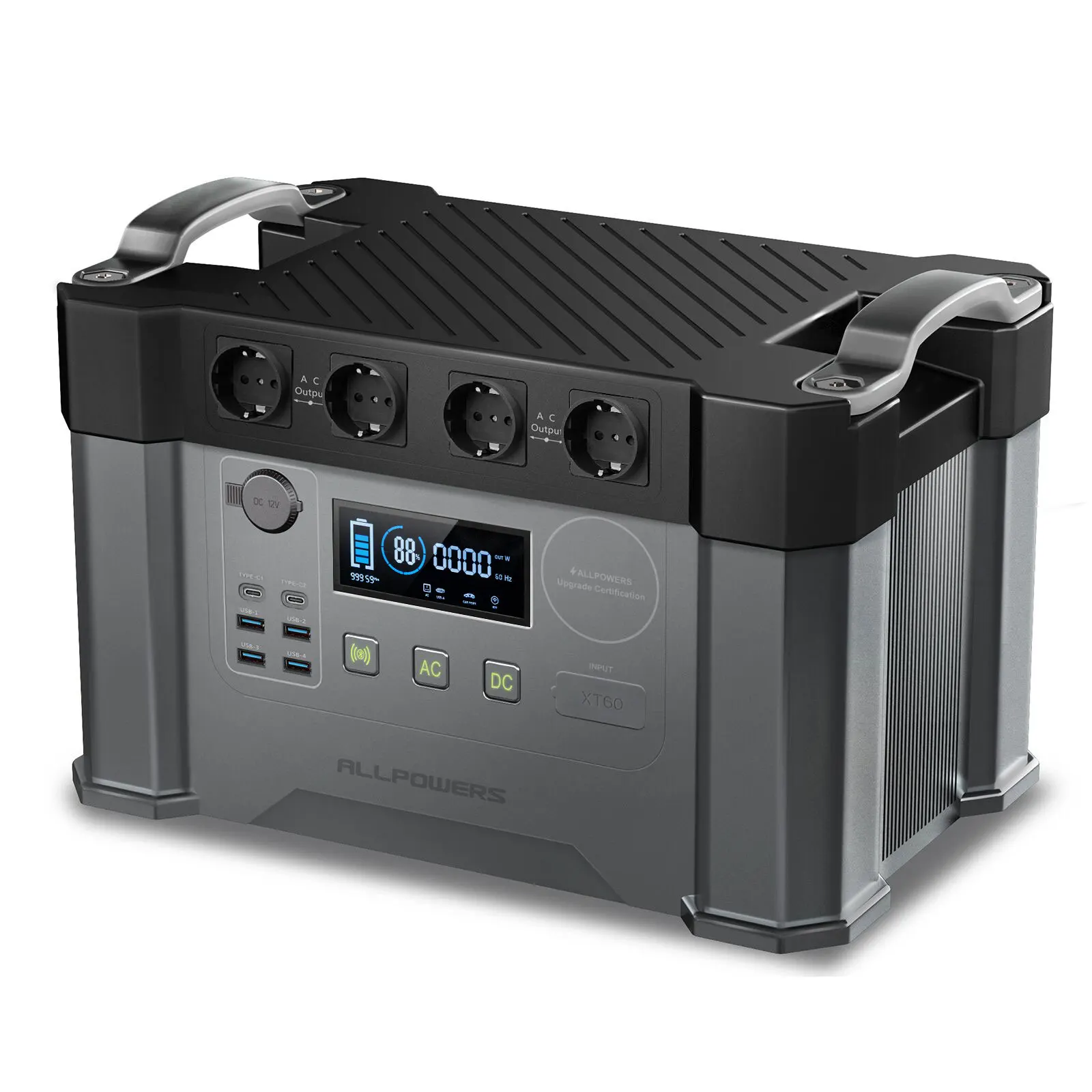 ALLPOWERS 2000W Portable Power Station (4000W Peak), 1500Wh Solar Outdoor Generator with 4X110V/220V Pure Sine Wave AC Outlets
ALLPOWERS 2000W Portable Power Station (4000W Peak), 1500Wh Solar Outdoor Generator with 4X110V/220V Pure Sine Wave AC Outlets