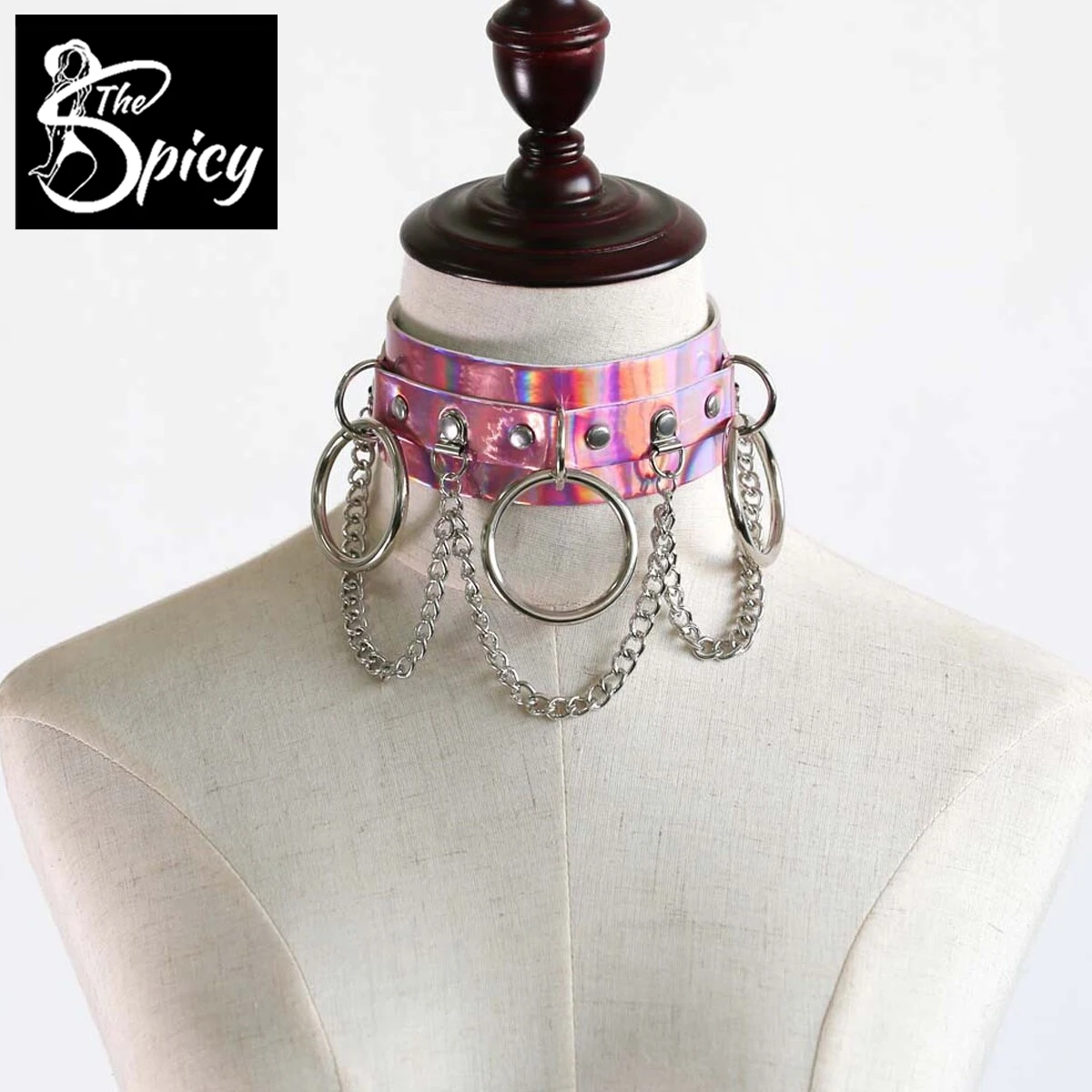 Spicy Girl's Sexy Holographic Big O-Ring Chain Gothic Choker Necklace Eco-Friendly Packing
Spicy Girl's Sexy Holographic Big O-Ring Chain Gothic Choker Necklace Eco-Friendly Packing