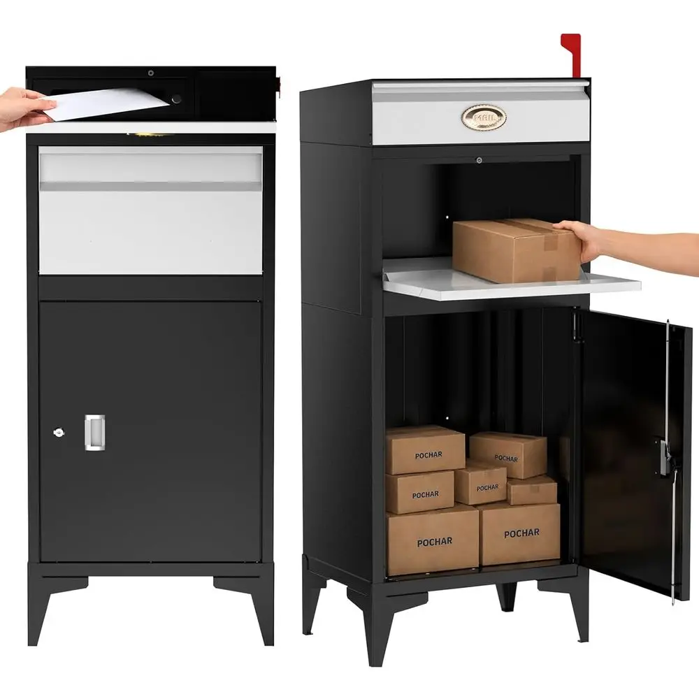 Large Package Delivery Boxes or Outside, Extra Large Mailbox or Parcel, Alloy Steel Post Mailbox, Lockable Anti-Thet Parcel Drop
Large Package Delivery Boxes or Outside, Extra Large Mailbox or Parcel, Alloy Steel Post Mailbox, Lockable Anti-Thet Parcel Drop
