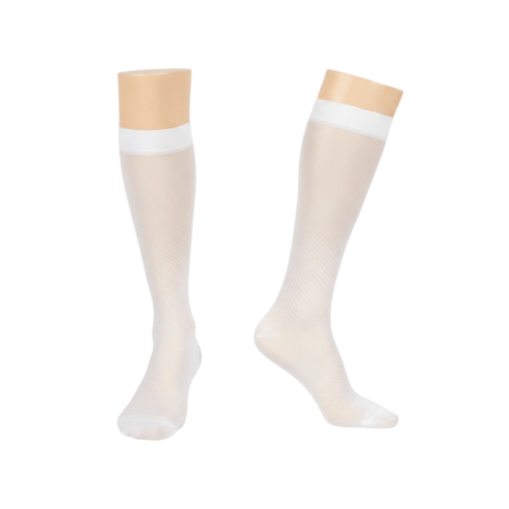 Stripe Grid Dress High Tube Socks Below Knee Transparent Mid-calf Ice Silk Socks Nylon Breathable Men Business Socks
Stripe Grid Dress High Tube Socks Below Knee Transparent Mid-calf Ice Silk Socks Nylon Breathable Men Business Socks