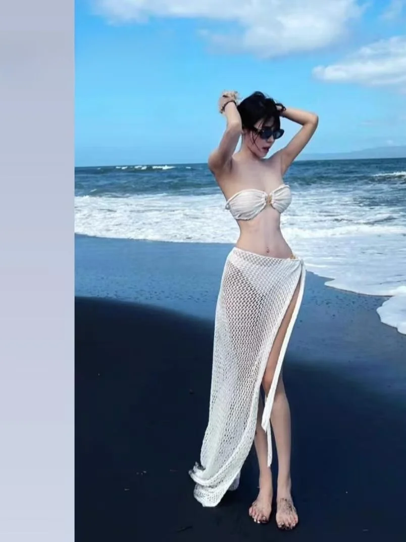 Women's Bikini Swimsuit Separate Vaion Hot Spring Fiing Net Long Skirt Sexy Beach Holiday Pure Desire High End Feeling
Women's Bikini Swimsuit Separate Vaion Hot Spring Fiing Net Long Skirt Sexy Beach Holiday Pure Desire High End Feeling