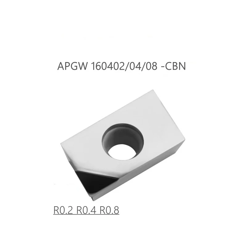 CBN APGW160402/04/08 Insert Single Crystal Turning Tool High Hardness Diamond Cutter for Carbon Steel
CBN APGW160402/04/08 Insert Single Crystal Turning Tool High Hardness Diamond Cutter for Carbon Steel