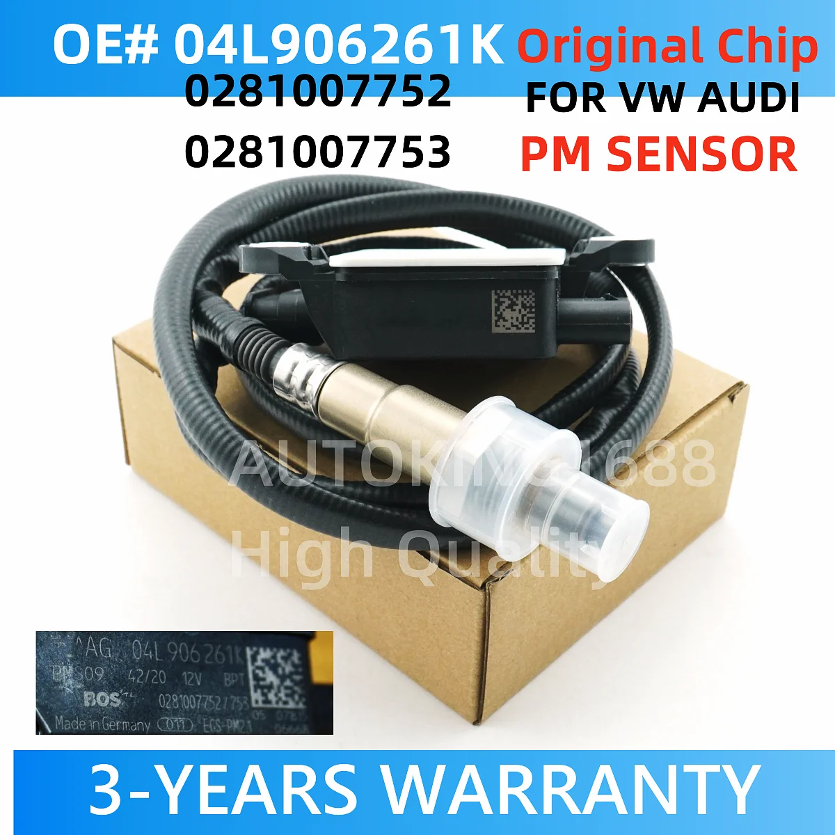 04L906261K 0281007752 0281007753 Particle Matter PM Sensor For VW T6.1 Multivan Camper 2.0TDI
04L906261K 0281007752 0281007753 Particle Matter PM Sensor For VW T6.1 Multivan Camper 2.0TDI