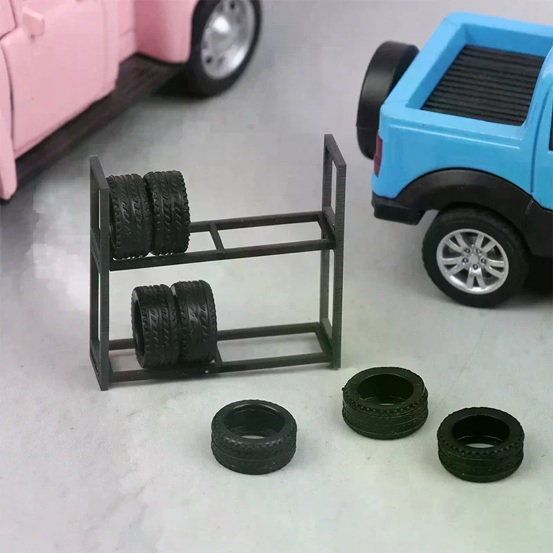 1:64 Scale Tire Rack Display Holder & 7pcs Tires, Model Car Garage Scene Accessory, Repair Shop Tool Set, Miniature Prop
1:64 Scale Tire Rack Display Holder & 7pcs Tires, Model Car Garage Scene Accessory, Repair Shop Tool Set, Miniature Prop