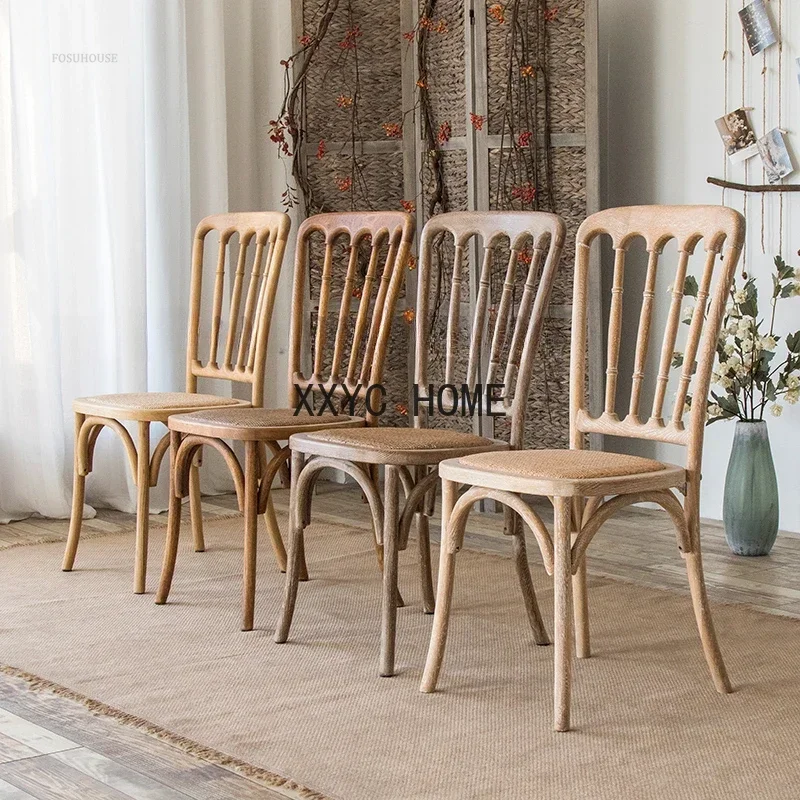 Nordic Dining Chair American Country Retro living room Chair Home Backrest Dining Chairs wooden Simple Home Kitchen Furniture
Nordic Dining Chair American Country Retro living room Chair Home Backrest Dining Chairs wooden Simple Home Kitchen Furniture