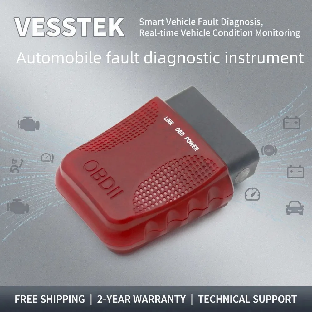 VESSTEK ELM327 WiFi OBDII Scanner Car Diagnostic Tool Code Reader Automotive Fault Detector for iOS Android Devices V017W-1
VESSTEK ELM327 WiFi OBDII Scanner Car Diagnostic Tool Code Reader Automotive Fault Detector for iOS Android Devices V017W-1