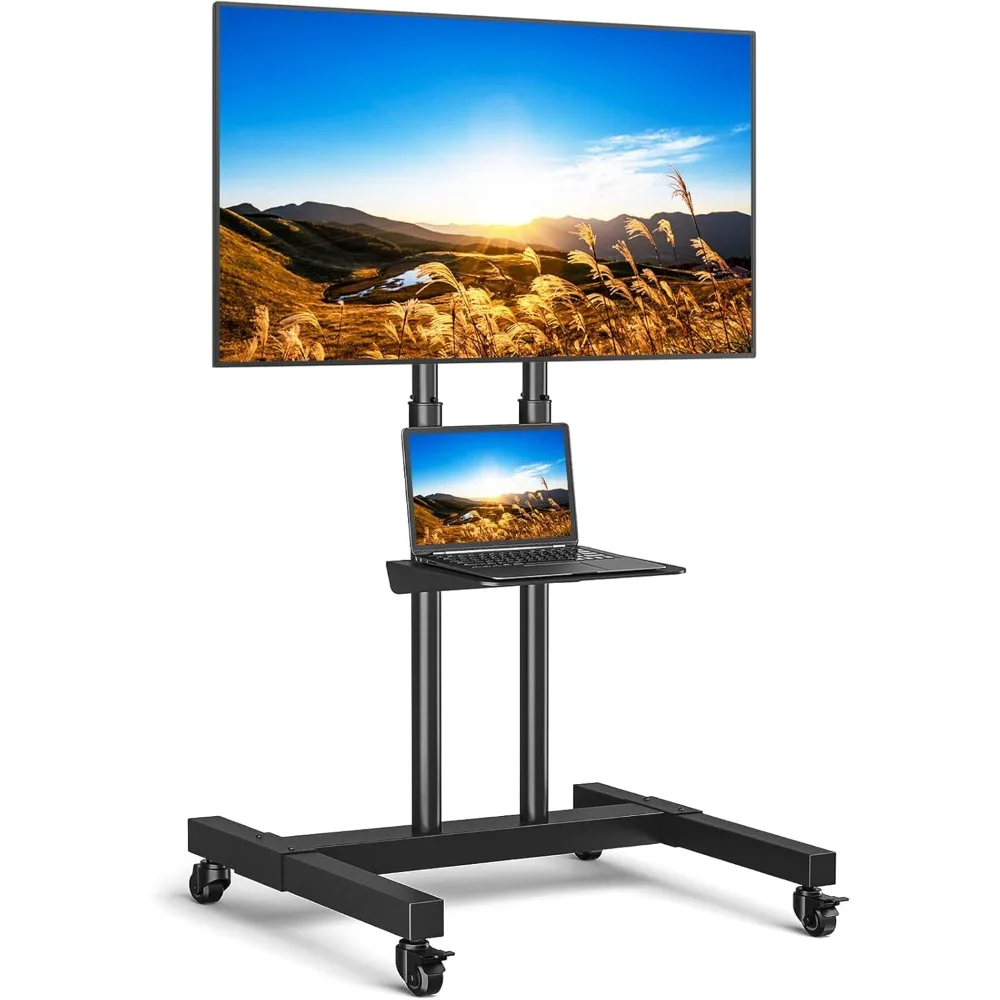 Mobile TV Cart Rolling TV Stand for 32-83 Inch Screens up to 110lbs, Portable TV Stand on Wheels with Height Adjustable Shelf,
Mobile TV Cart Rolling TV Stand for 32-83 Inch Screens up to 110lbs, Portable TV Stand on Wheels with Height Adjustable Shelf,