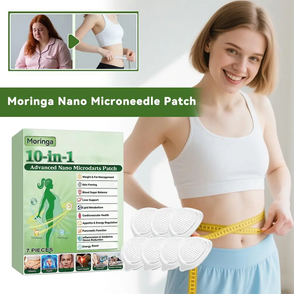 7pcs Moringa Nano Microneedle Shaping Patches Berberine NAD+ Natural Moisturizing Body Fat Management Breathable Adhesion Care
7pcs Moringa Nano Microneedle Shaping Patches Berberine NAD+ Natural Moisturizing Body Fat Management Breathable Adhesion Care