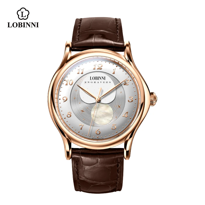 LOBINNI Modern MIYOTA Movement 42mm Wristwatch Moon Phase Auto Self-Winding Automatic Watch 
LOBINNI Modern MIYOTA Movement 42mm Wristwatch Moon Phase Auto Self-Winding Automatic Watch