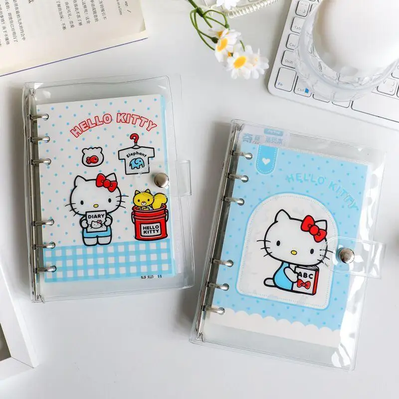 Sanrio Hello Kitty A6 Loose-Leaf Notebook Journal Button Waterproof Transparent Leather Notebook Student Portable Color Page
Sanrio Hello Kitty A6 Loose-Leaf Notebook Journal Button Waterproof Transparent Leather Notebook Student Portable Color Page