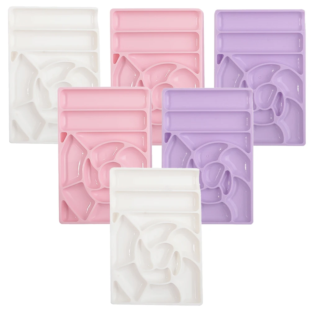 6 pcs Nail Art Mixing Palette Nail Polish Divided Dish Durable Plastic Plate For Manicure Gel Polish Display Home Salon Use
6 pcs Nail Art Mixing Palette Nail Polish Divided Dish Durable Plastic Plate For Manicure Gel Polish Display Home Salon Use