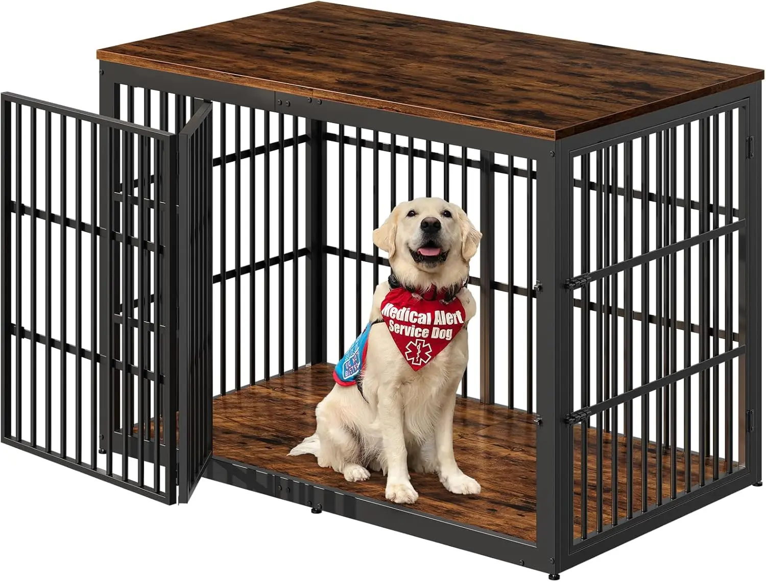 Large Dog Crate Furniture with Foldable Door, XXL Wooden Kennel Indoor End Table in Rustic Brown
Large Dog Crate Furniture with Foldable Door, XXL Wooden Kennel Indoor End Table in Rustic Brown