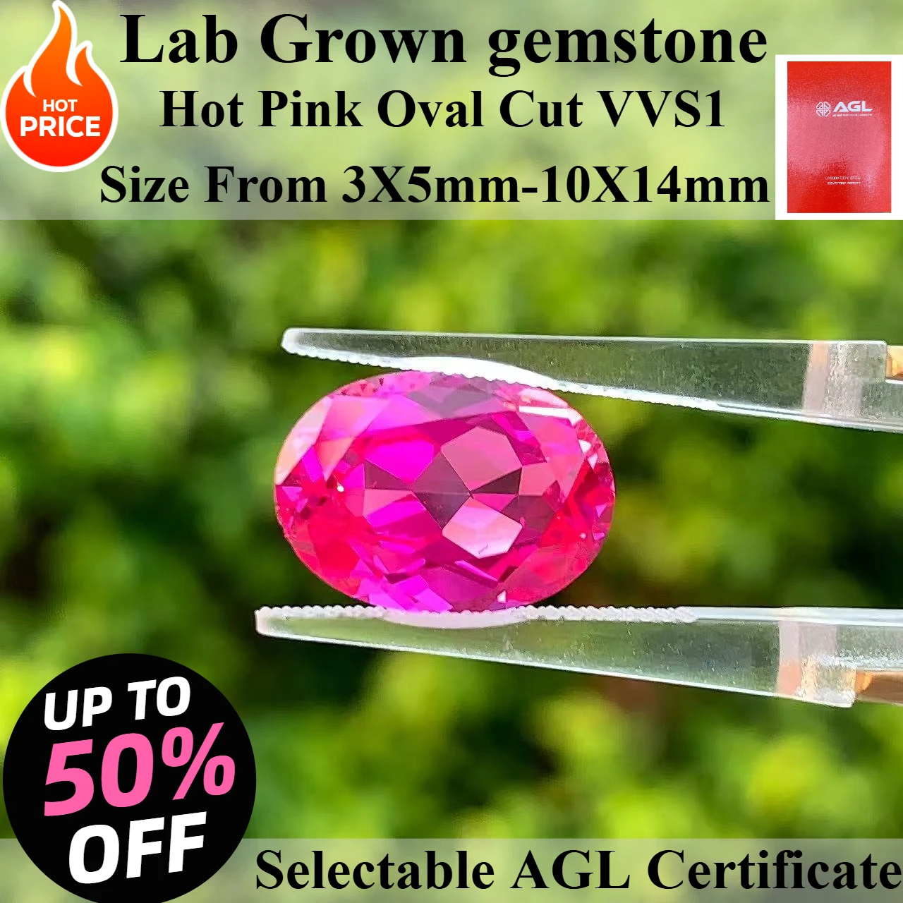 Hot Pink Oval cut Laboratory Gemstone sapphire For DIY Jewelry Making The Main Materials Of Rings And Necklaces AGL
Hot Pink Oval cut Laboratory Gemstone sapphire For DIY Jewelry Making The Main Materials Of Rings And Necklaces AGL