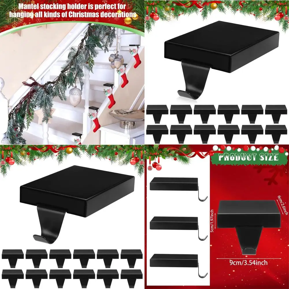 Gold Heavy-Duty Iron Christmas Stocking Hangers with Non-Slip Pads for Mantle and Fireplace Decor
Gold Heavy-Duty Iron Christmas Stocking Hangers with Non-Slip Pads for Mantle and Fireplace Decor