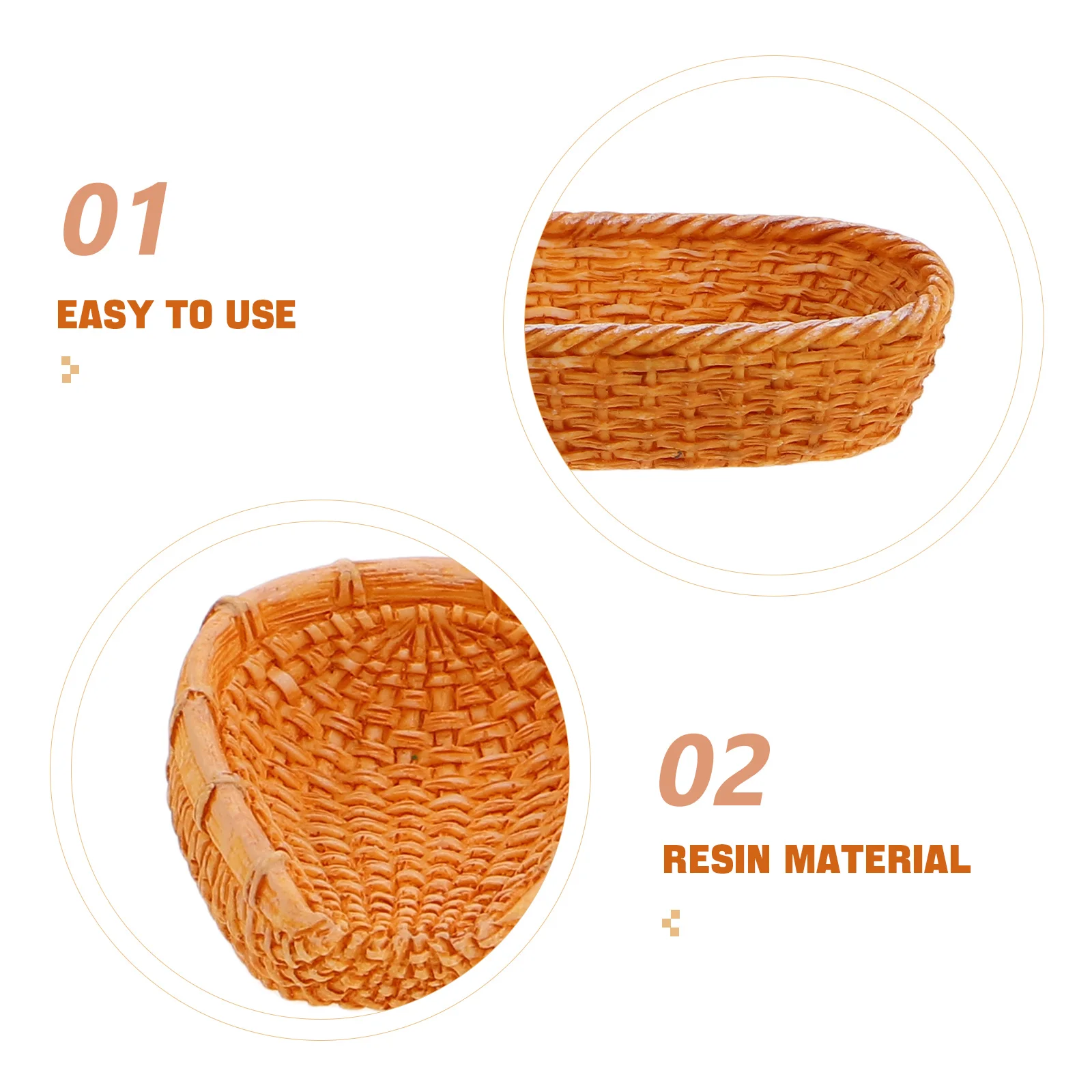 12 Pcs Miniature Rattan Basket Ornaments Woven Storage Snack Dollhouse Accessories Picnic Fruit Resin Tray Lightweight Portable
12 Pcs Miniature Rattan Basket Ornaments Woven Storage Snack Dollhouse Accessories Picnic Fruit Resin Tray Lightweight Portable