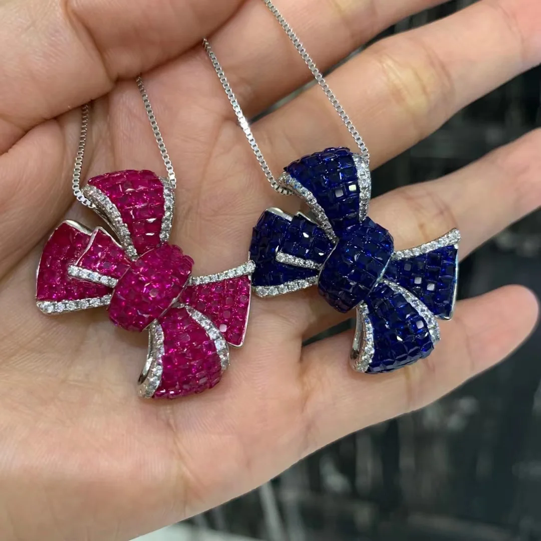 cute romantic bowknot pendant necklace invisible set fine women jewelry 30*24MM free shipping blue red color
cute romantic bowknot pendant necklace invisible set fine women jewelry 30*24MM free shipping blue red color