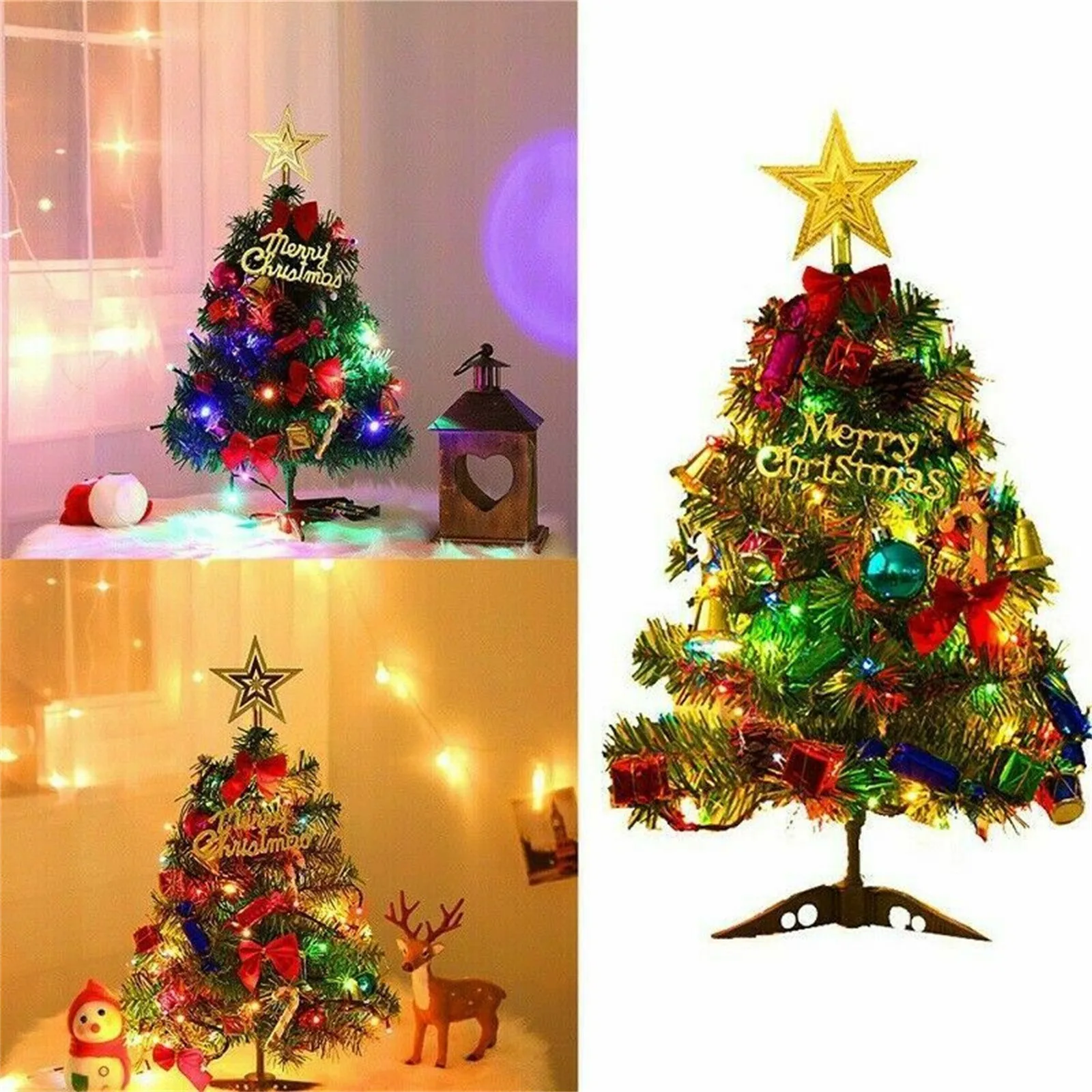 50/60cm Artificial Small Christmas Tree Mini Xmas Tree With Decorations And Coloured Lights Christmas Home Party Desk Ornaments
50/60cm Artificial Small Christmas Tree Mini Xmas Tree With Decorations And Coloured Lights Christmas Home Party Desk Ornaments