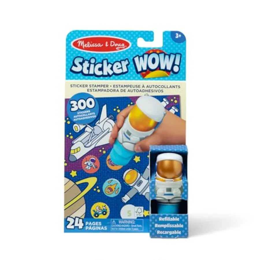 Sticker Wow!™ 24-Page Activity Pad and Sticker Stamper, 300 Stickers, Arts and Crafts Fidget Toy Collectible Character Astronau
Sticker Wow!™ 24-Page Activity Pad and Sticker Stamper, 300 Stickers, Arts and Crafts Fidget Toy Collectible Character Astronau