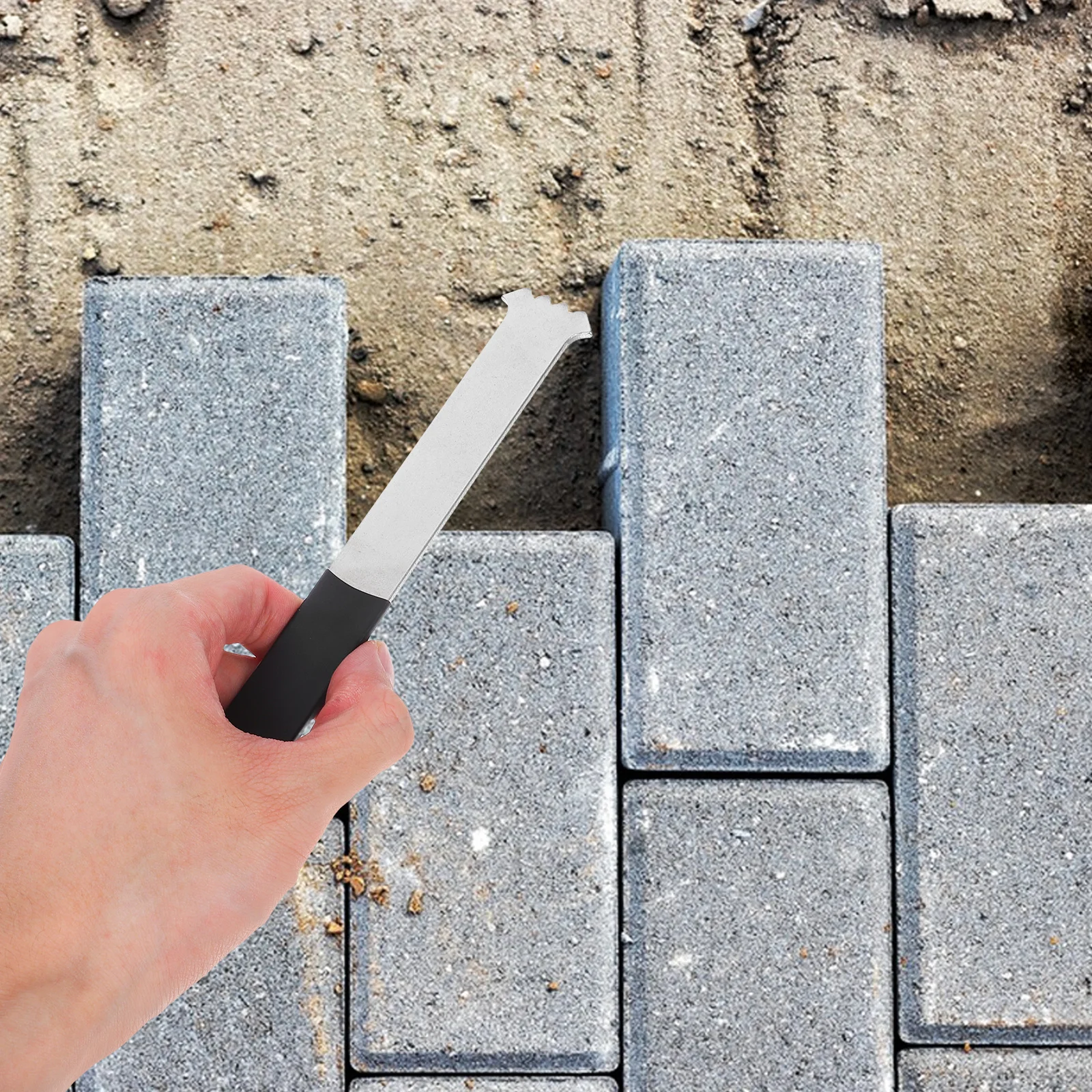 Paver Puller Tool Metal Micro-Tooth Groove Scraper Ergonomic Handle for Garden Yard Patio Brick Extraction Concrete Removal 
Paver Puller Tool Metal Micro-Tooth Groove Scraper Ergonomic Handle for Garden Yard Patio Brick Extraction Concrete Removal