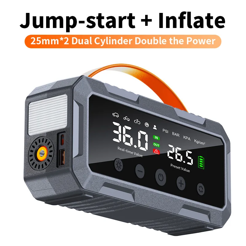 8000A double 25-cylinder car emergency start power supply wireless car air pump all-in-one machine
8000A double 25-cylinder car emergency start power supply wireless car air pump all-in-one machine