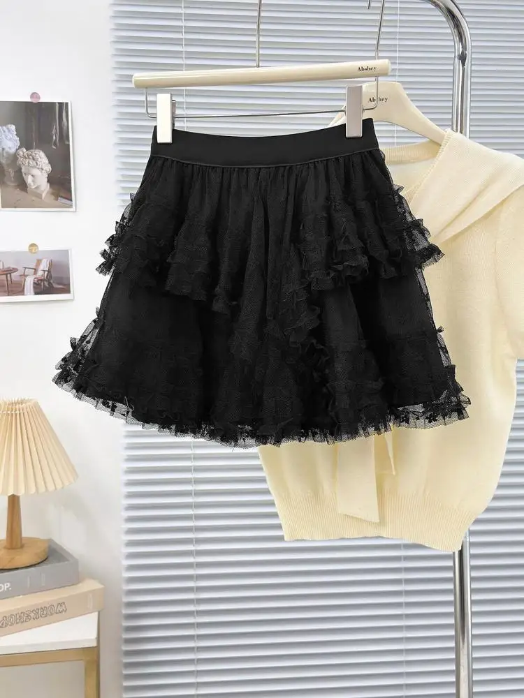 Summer Vintage Black White Lace High Waist Slim Versatile Sexy Mini Skirt Women Elegant Vacation Party Short Skirt Trend Popular
Summer Vintage Black White Lace High Waist Slim Versatile Sexy Mini Skirt Women Elegant Vacation Party Short Skirt Trend Popular