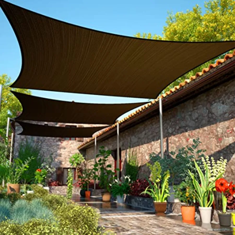 16' x 24' Brown Sun Shade Sail UPF50 Rectangle smTAPS10 Canopy Fabric Cloth Screen Water and Air Permeable UV Resistant Heavy D
16' x 24' Brown Sun Shade Sail UPF50 Rectangle smTAPS10 Canopy Fabric Cloth Screen Water and Air Permeable UV Resistant Heavy D