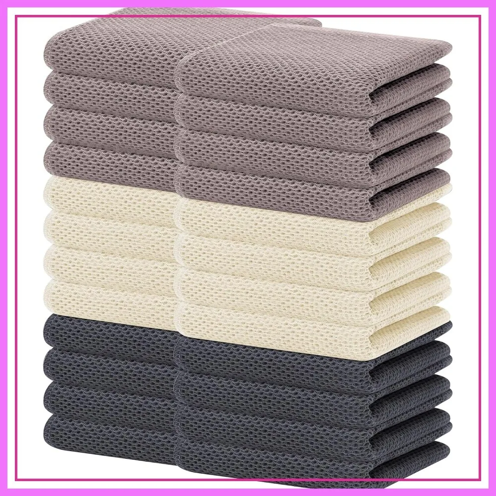 100% Cotton Waffle Weave Kitchen Dish Towels, Ultra Soft Absorbent Quick Drying, 13x28 Inches, 24-Pack, Mixed Colors
100% Cotton Waffle Weave Kitchen Dish Towels, Ultra Soft Absorbent Quick Drying, 13x28 Inches, 24-Pack, Mixed Colors