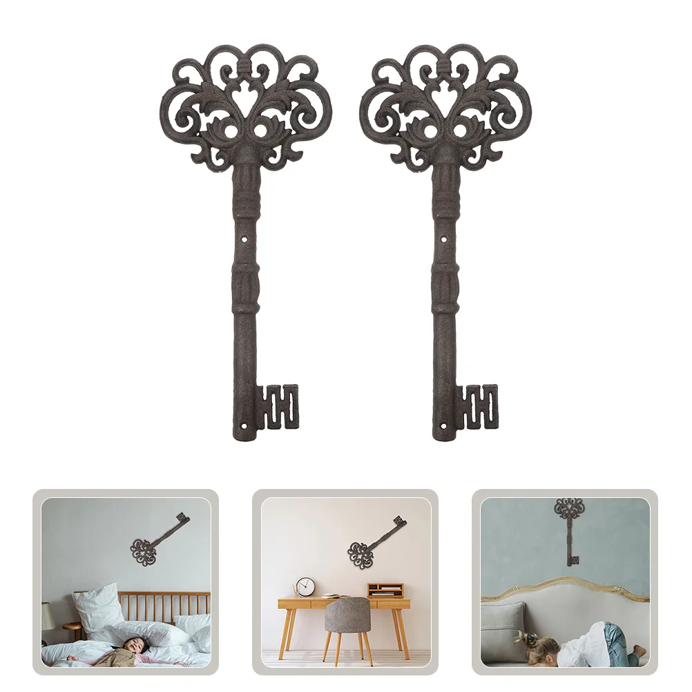 2 Pcs Vintage Decor Wall Ornament Cast Iron Key Accessories Hanging Decoration
2 Pcs Vintage Decor Wall Ornament Cast Iron Key Accessories Hanging Decoration