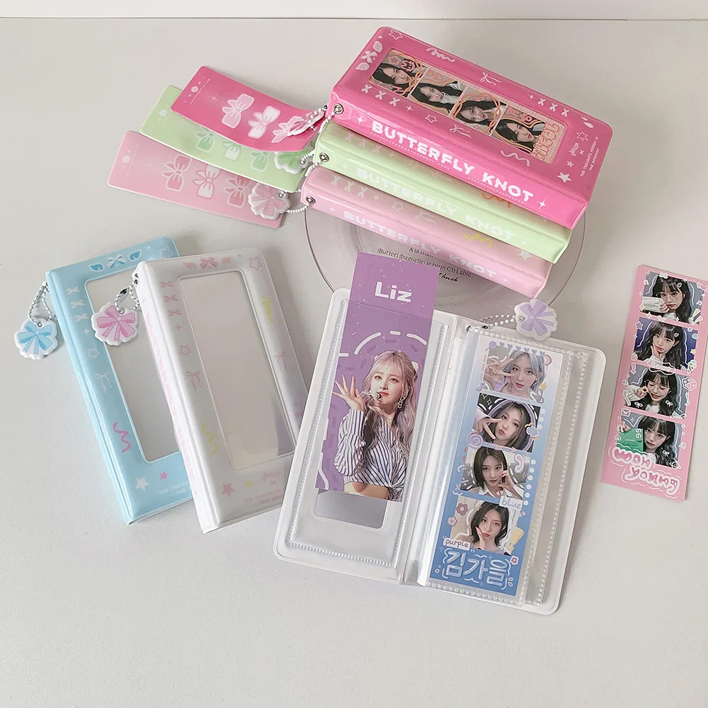 Cute Bow Pattern Life Four Grid Card Holder with Pendant Star Chaser Vertical Long Strip Style Card Storage Album Organizer Book
Cute Bow Pattern Life Four Grid Card Holder with Pendant Star Chaser Vertical Long Strip Style Card Storage Album Organizer Book