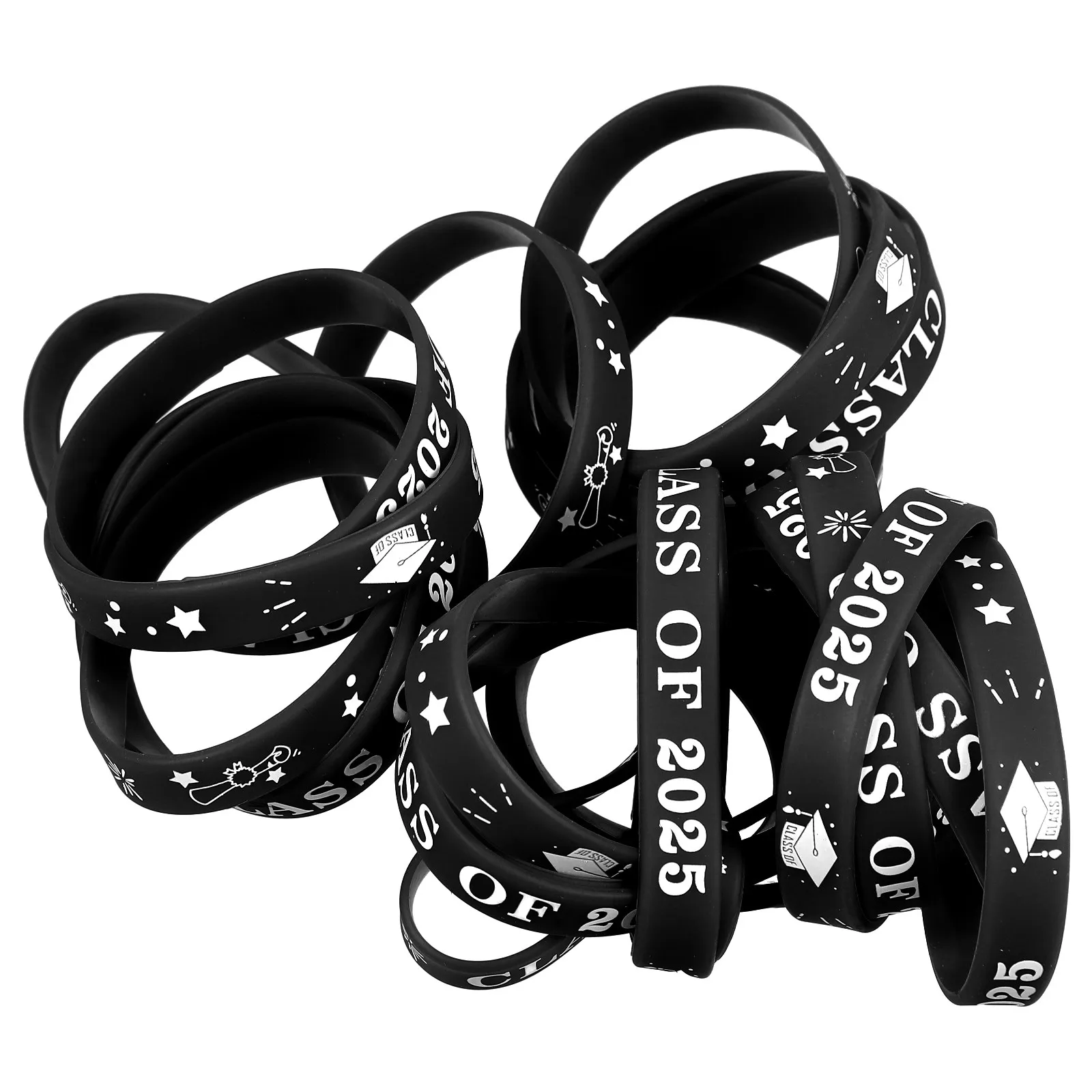 24Pcs Class of 2025 Silicone Graduation Wristbands Grad Party Favors Bulk Graduation Keepsake Bracelets for Students Teachers
24Pcs Class of 2025 Silicone Graduation Wristbands Grad Party Favors Bulk Graduation Keepsake Bracelets for Students Teachers