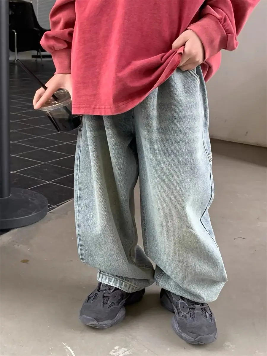 2024 Spring New Children Solid Denim Trousers Boys Denim Pants Loose Wide Leg Pants Straight Leg Jeans Loose A62
2024 Spring New Children Solid Denim Trousers Boys Denim Pants Loose Wide Leg Pants Straight Leg Jeans Loose A62