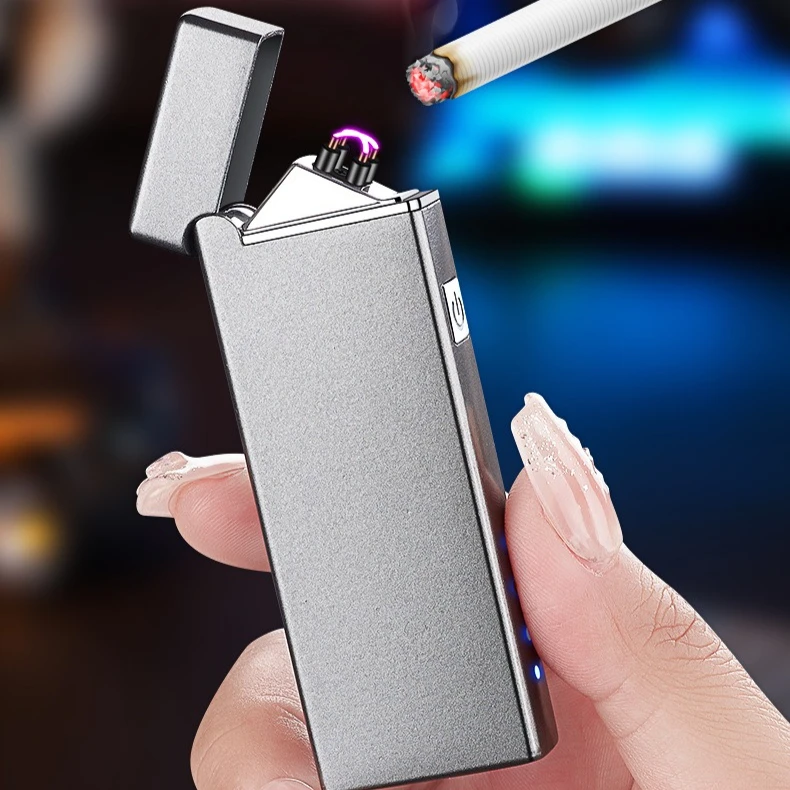 Creative Compact Metal Type-c Rechargeable Lighter with Double Flame and Wind-resistant Feature Cigarette Accessory Men's Gift
Creative Compact Metal Type-c Rechargeable Lighter with Double Flame and Wind-resistant Feature Cigarette Accessory Men's Gift