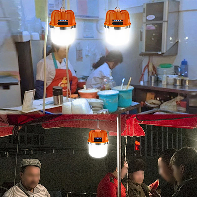 Built-in Battery Powerful USB Rechargeable Portable LED Camping Lights With Power Display Emergency Light 
Built-in Battery Powerful USB Rechargeable Portable LED Camping Lights With Power Display Emergency Light