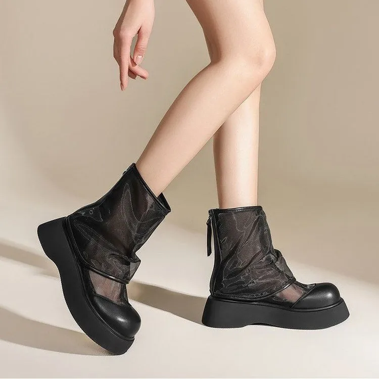 Women's 2026 New Mesh Breathable Thick-soled Comfortable Short Sandals Spring and Summer Fashion Zipper Design Toe-cap Sandals
Women's 2026 New Mesh Breathable Thick-soled Comfortable Short Sandals Spring and Summer Fashion Zipper Design Toe-cap Sandals