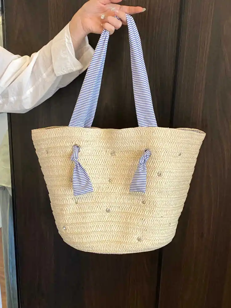 French Vacation Style Straw Bag Women New Large Capacity Versatile Casual Travel Beach Bags Fashion Niche Diamond Tote Bags
French Vacation Style Straw Bag Women New Large Capacity Versatile Casual Travel Beach Bags Fashion Niche Diamond Tote Bags