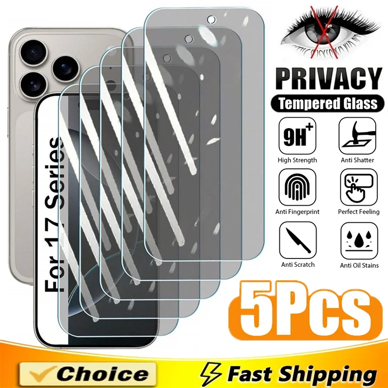 5Pcs Privacy Tempered Glass For iPhone 17 13 12 11 14 15 16 Pro Max Anti-spy Screen Protector For iPhone Air XR X XS 16 15 Plus
5Pcs Privacy Tempered Glass For iPhone 17 13 12 11 14 15 16 Pro Max Anti-spy Screen Protector For iPhone Air XR X XS 16 15 Plus