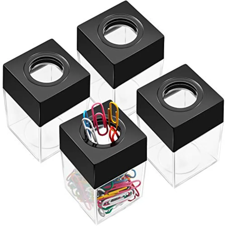 4 Pieces Magnetic Paper Clip Dispenser Holder Paperclip Dispenser for Desk, School, Office
4 Pieces Magnetic Paper Clip Dispenser Holder Paperclip Dispenser for Desk, School, Office